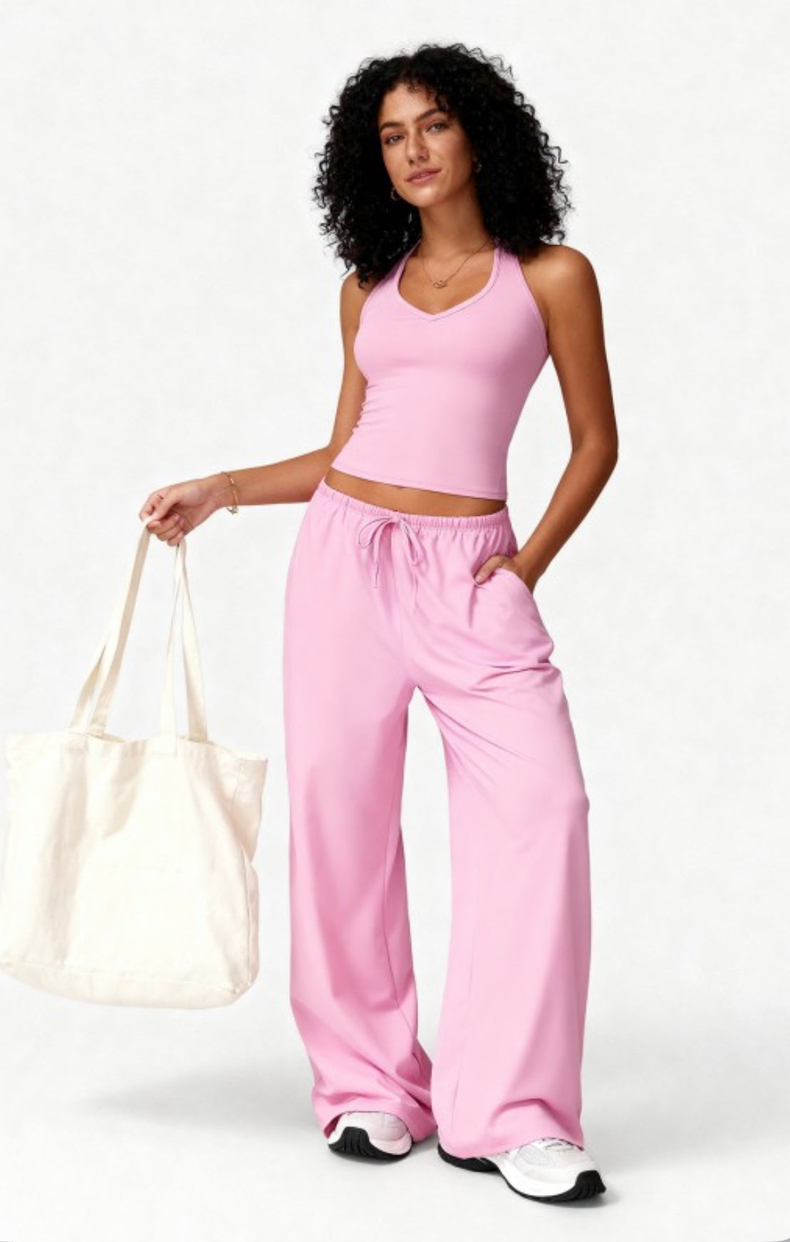 Blush Cloud Halter Lounge Set